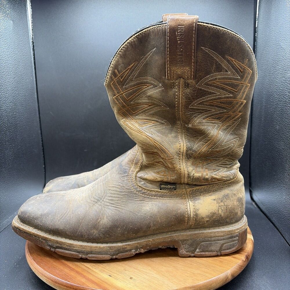 Irish Setter By Red Wing Mens 11 D Pull-On Work Boots Brown UltraDry EH Soft Toe
